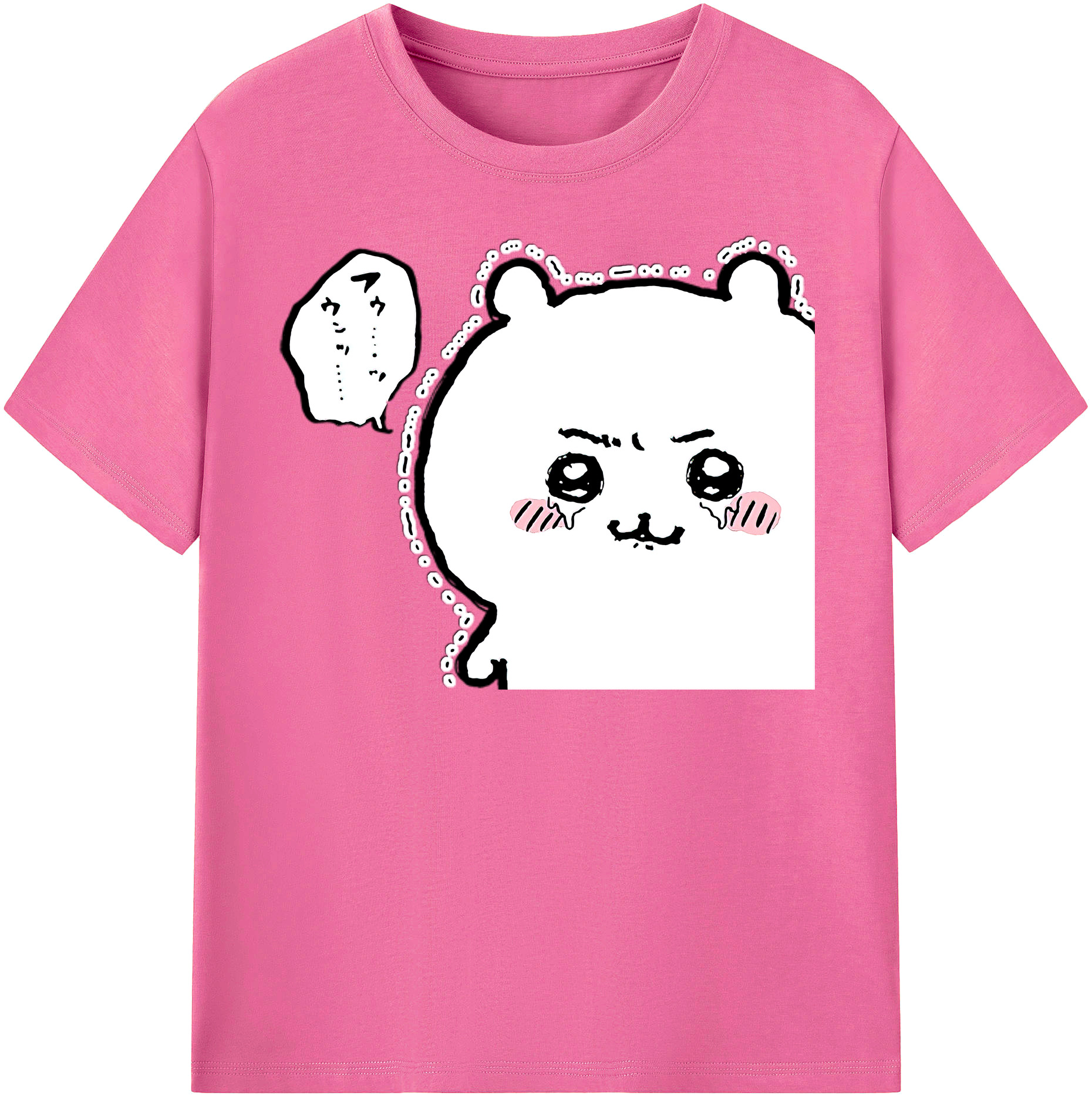 （画像用） ちいかわ ちいかわ Chii-kawa chiikawa レディースカジュアルプリントTシャツ（綿100％）